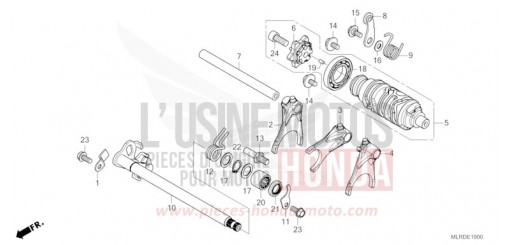 BARILLET DE SELECTION CB500XACT de 2026
